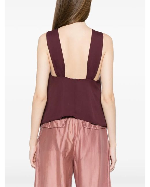 Forte_forte Purple Ring Strap Blouse