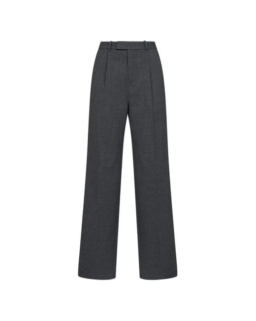 Self-Portrait Blue Pleated Tailored Trousers