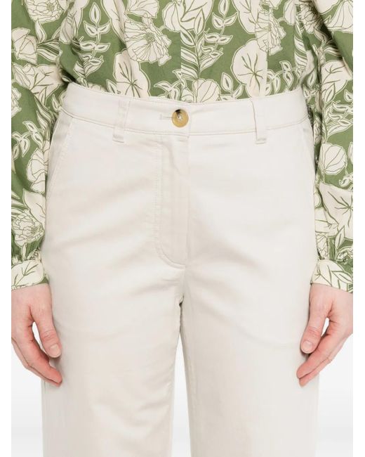 Marc O' Polo White Buttoned Pocket Trousers