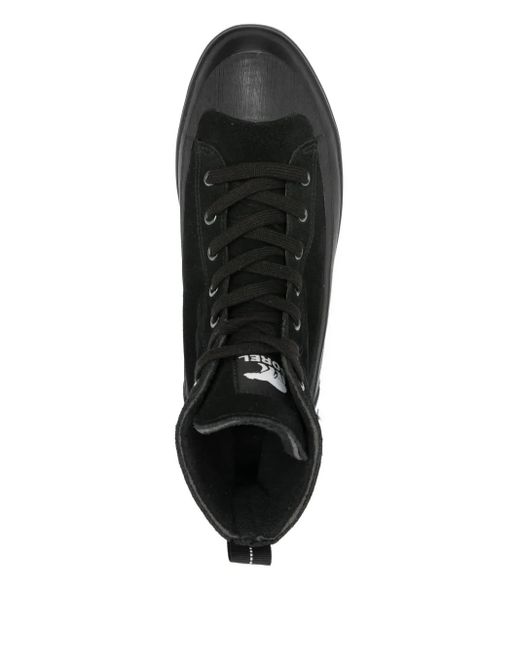 Sorel Black Lace-Up Suede High-Top Sneakers for men