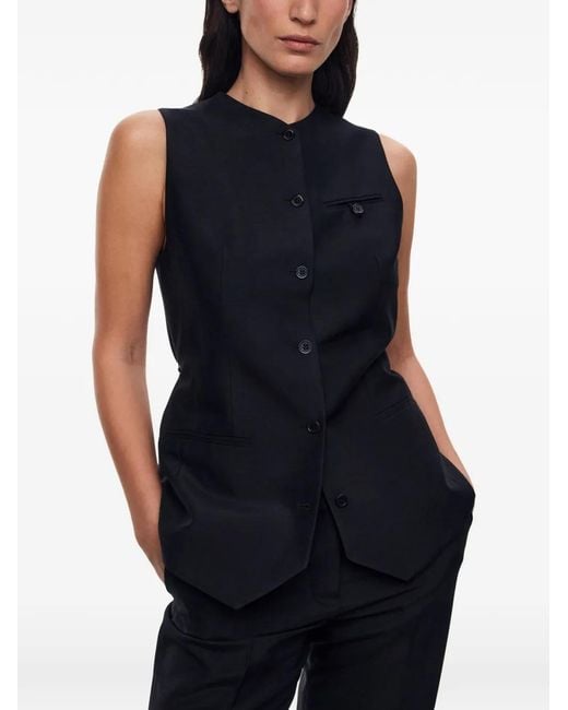 12 STOREEZ Blue Rotunda Button-Up Vest