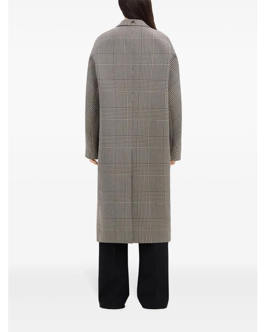 Courreges Gray Long Cocoon Coat