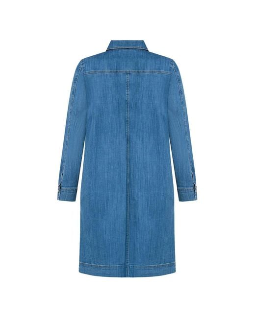 Betty Barclay Blue Embellished-Pocket Long-Sleeve Dress