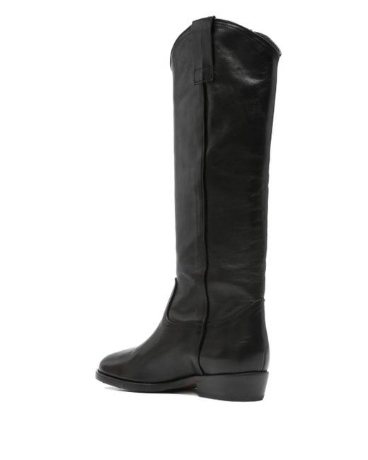 CURIOSITÉ Black 30Mm Leather Knee-High Boots