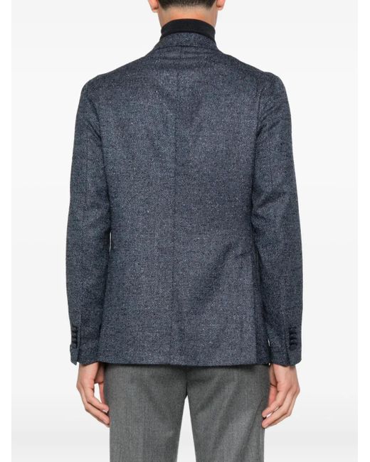 Chaqueta Moteada Con Dos Botones Tagliatore de hombre de color Blue