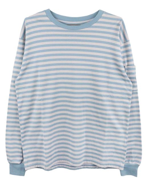 Needles Blue Striped Long-sleeve T-shirt for men