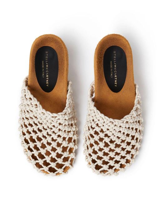 Stella McCartney White Caged Faux-leather Mules