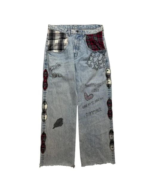 Jean Nessa À Design Patchwork Satoshi Nakamoto pour homme en coloris Gray