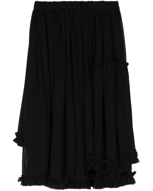 Noir Kei Ninomiya Black Ruffled Layered Design Skirt