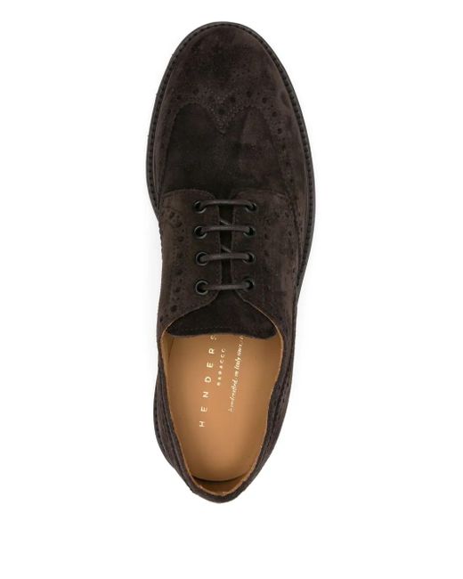 Henderson Brown Brogue Derby Shoes for men