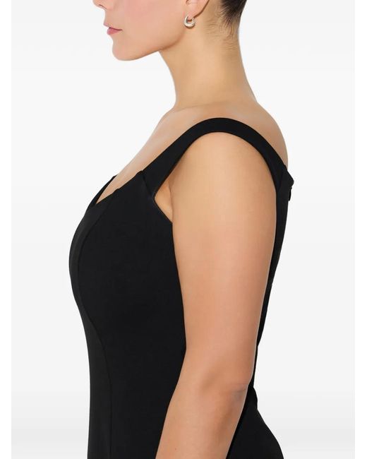 MARCELLA Black Eliana Split-Detail Midi Dress