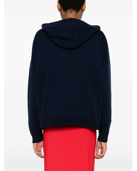 Eric Bompard Blue Wool Hoodie