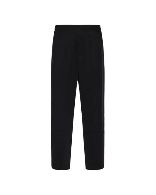 Emporio Armani Black Drawstring Track Pants for men