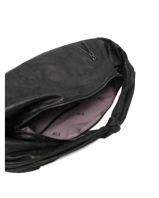 AUTENTICA 504 Black Knot Zip Leather Backpack