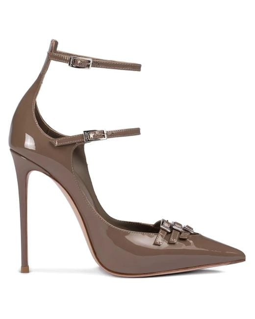 Le Silla Metallic 120Mm Buckle-Strap Pointed-Toe Pumps