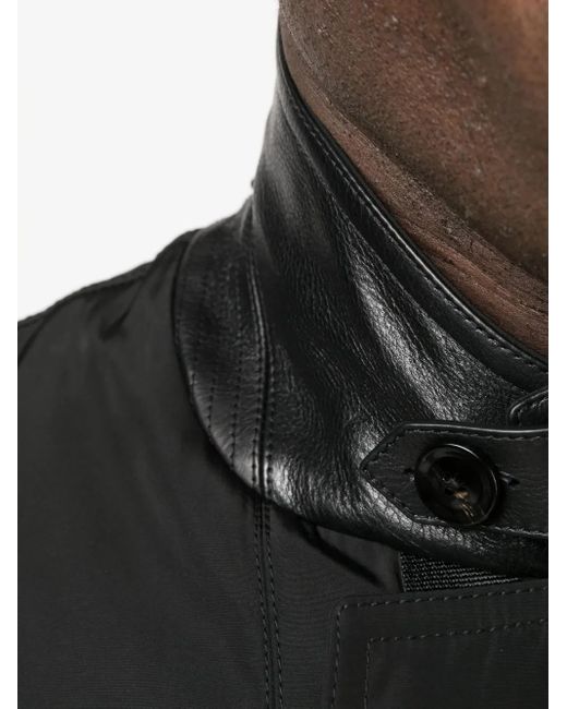 Tom Ford Black Leather-Trim Single-Breasted Blazer for men