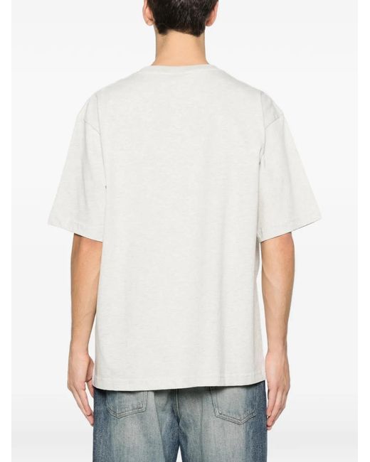 KENZO White Oversized Cotton T-Shirt With Wild Tiger' Embroidery for men