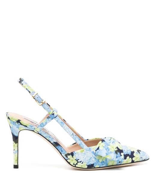 Sachin & Babi Blue Lenox 90Mm Floral-Print Pumps