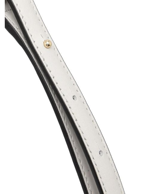 Furla White Mini Riva S Leather Strap Crossbody Bag