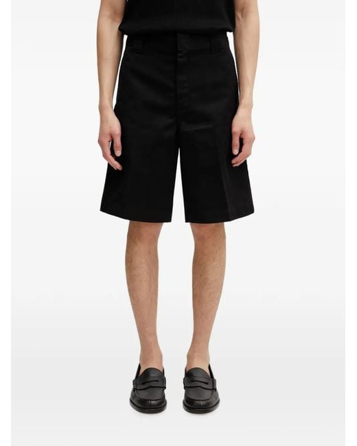 Carhartt Black Craft Logo-Patch Shorts for men