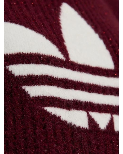 Adidas Red Logo Stripe Knitwear