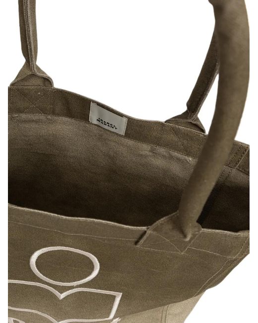 Isabel Marant Natural Yenky Logo-Embroidered Tote Bag