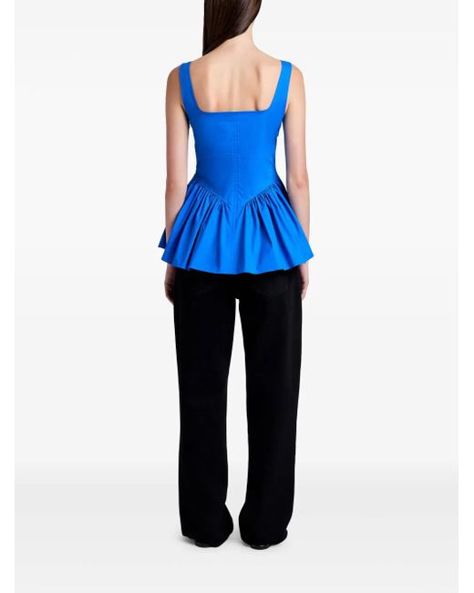 Proenza Schouler Blue Bader Tank Top
