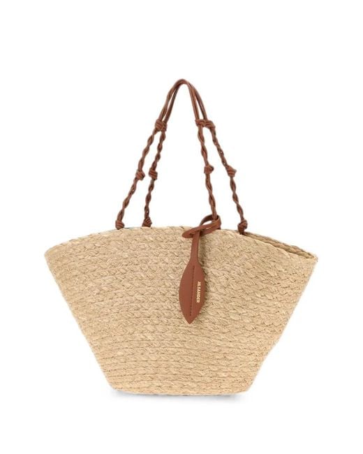 Jil Sander Natural Tangle Beach Bag