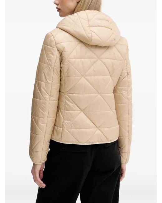 HUGO Natural Quilted Hooded Puffer Jacket