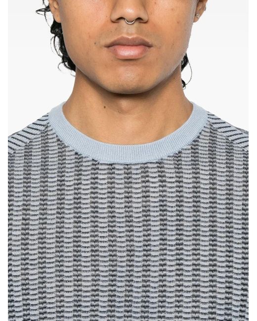 Emporio Armani Gray Textured Sweater for men