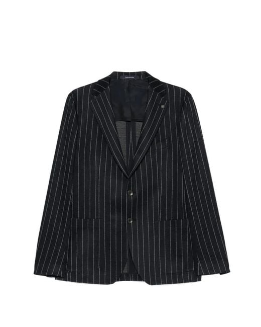 Tagliatore Blue Striped Blazer for men