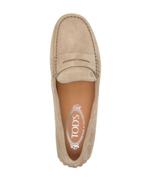 Tod's Brown Gommino Suede Driving Loafers