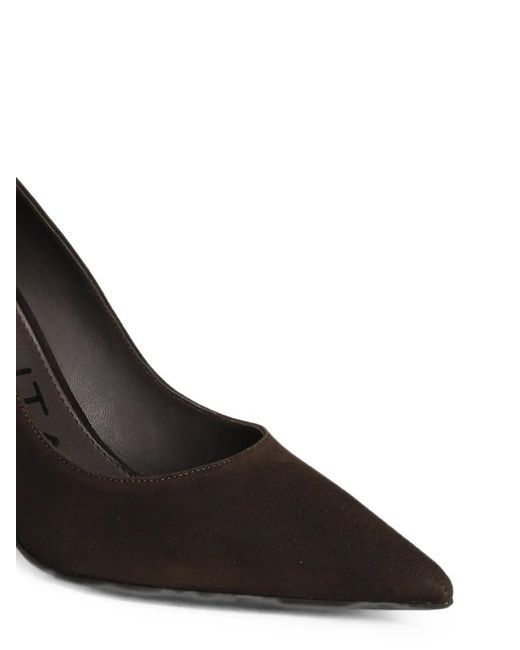 Chantal Black Pointed-Toe Suede Pumps