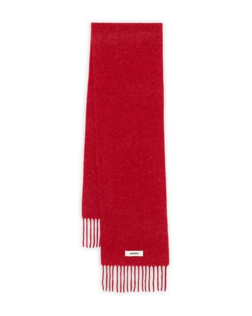 Jacquemus Red L Echarpe Carro Scarf