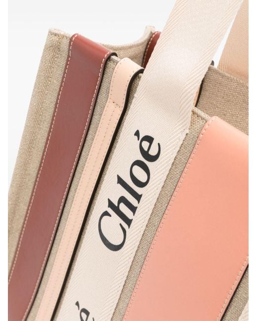 Chloé Pink Medium Woody Tote Bag