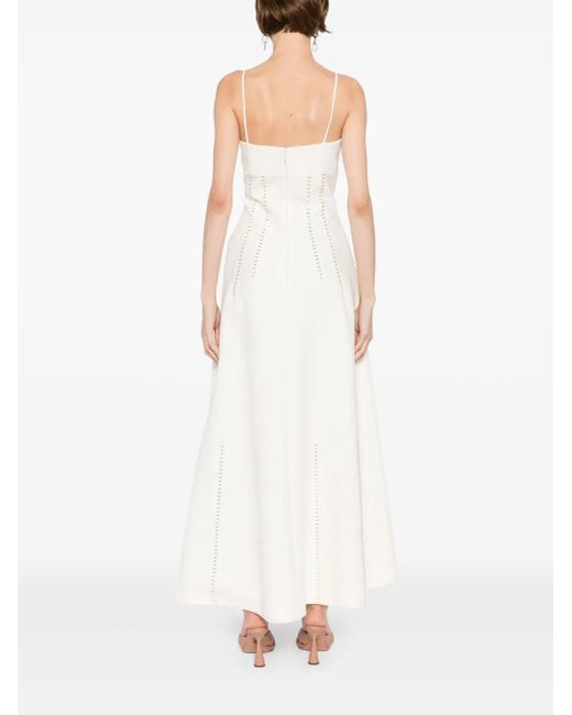 Elie Saab スタッズ ドレス White