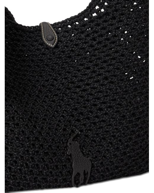 Polo Ralph Lauren Black Polo Play Cord Messenger Bag