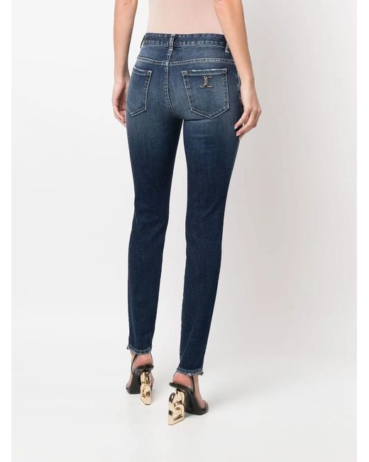 Just Cavalli Blue Mid-Rise Skinny Jeans