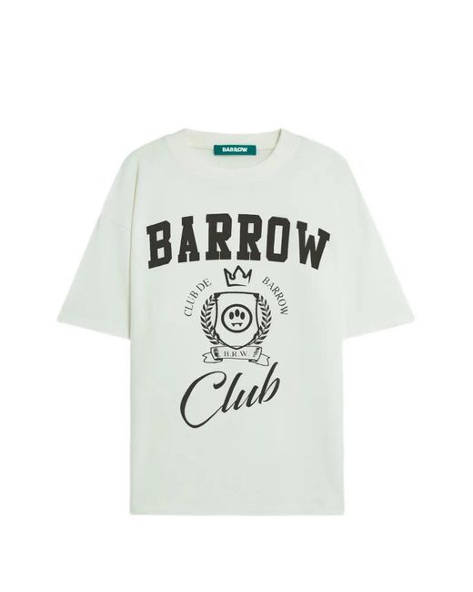 Barrow White Graphic T-Shirt for men