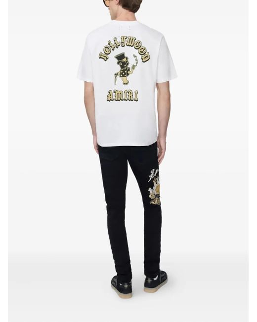 Amiri White Graphic-Print T-Shirt for men