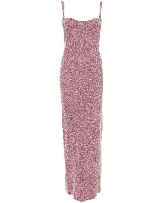 Paris Georgia Pink Charlie Knitted Maxi Dress