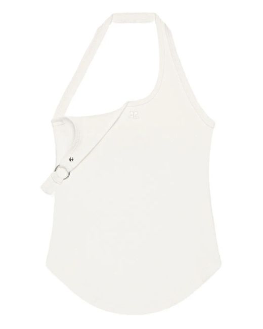 Courreges ホルターネック トップ White