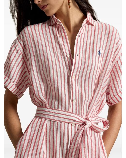 Polo Ralph Lauren Pink Striped Shirtdress