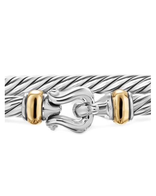 David Yurman White Sterling Cable Flex Bracelet