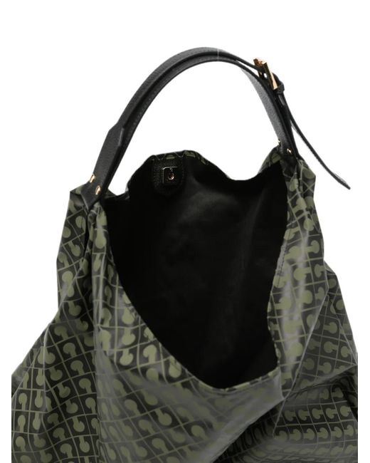 Gherardini Black Amazzonia Monogram-Print Shoulder Bag
