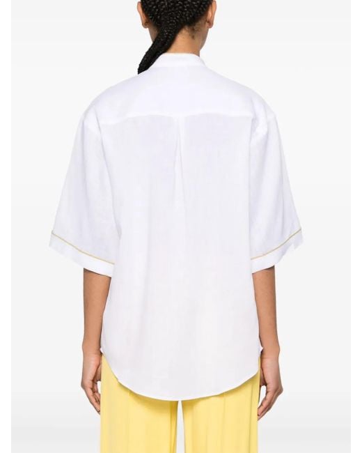 Fabiana Filippi White Linen Shirt