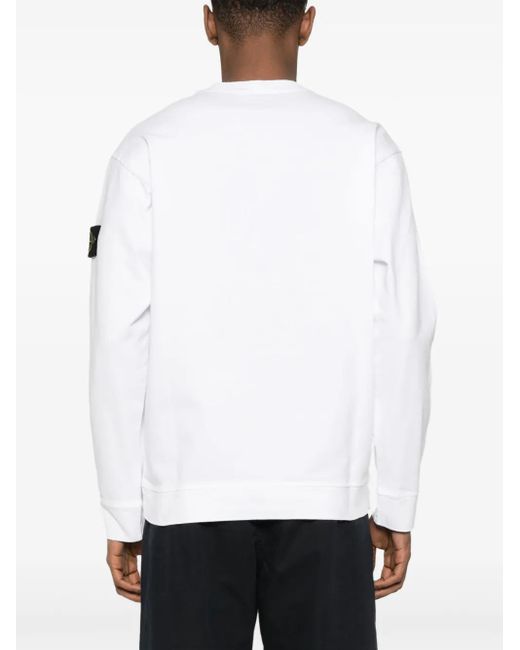 Stone Island White Felpa for men