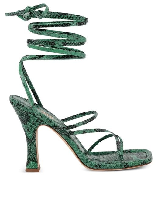 Sandalias con tacón de 110 mm Paris Texas de color Green