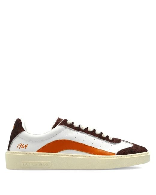 DSquared² White Rider 1964 Leather Sneakers for men
