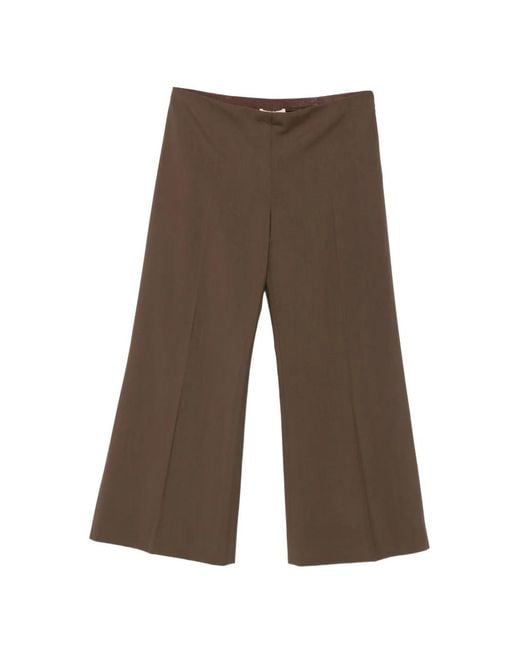 Khaite Brown Walter Cropped Trousers